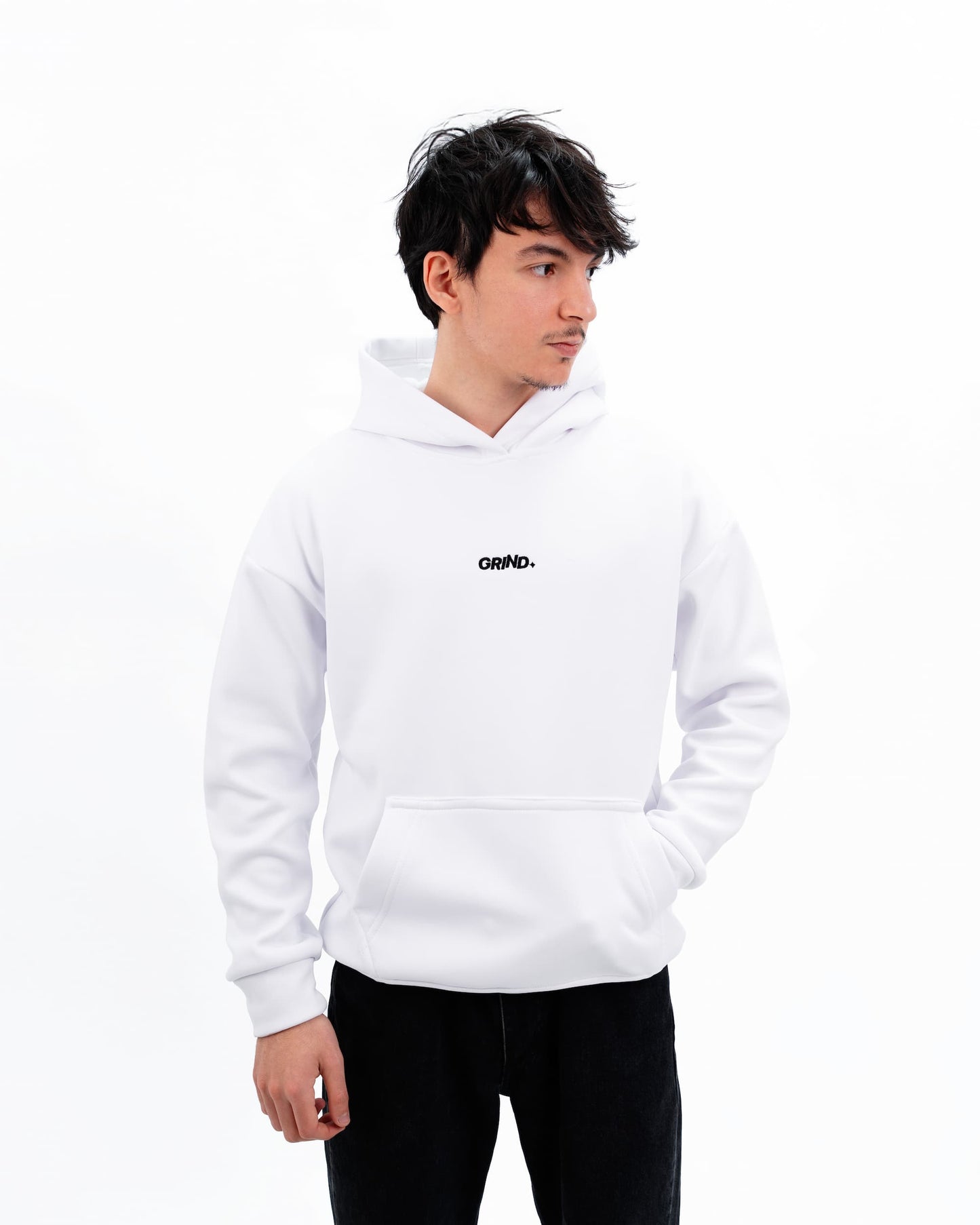 GRIND HOODIE PREMIUM - WHITE