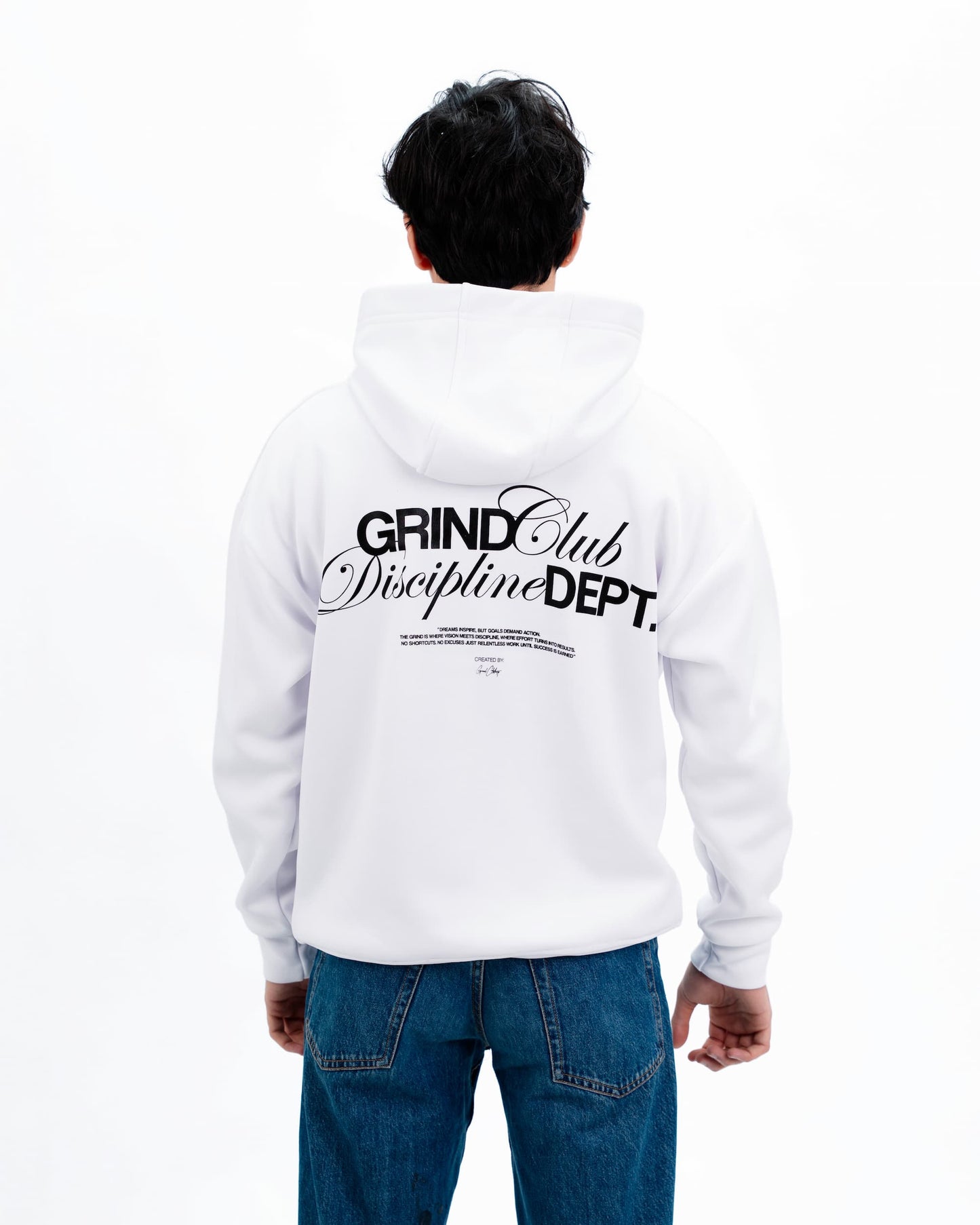 GRIND HOODIE PREMIUM - WHITE