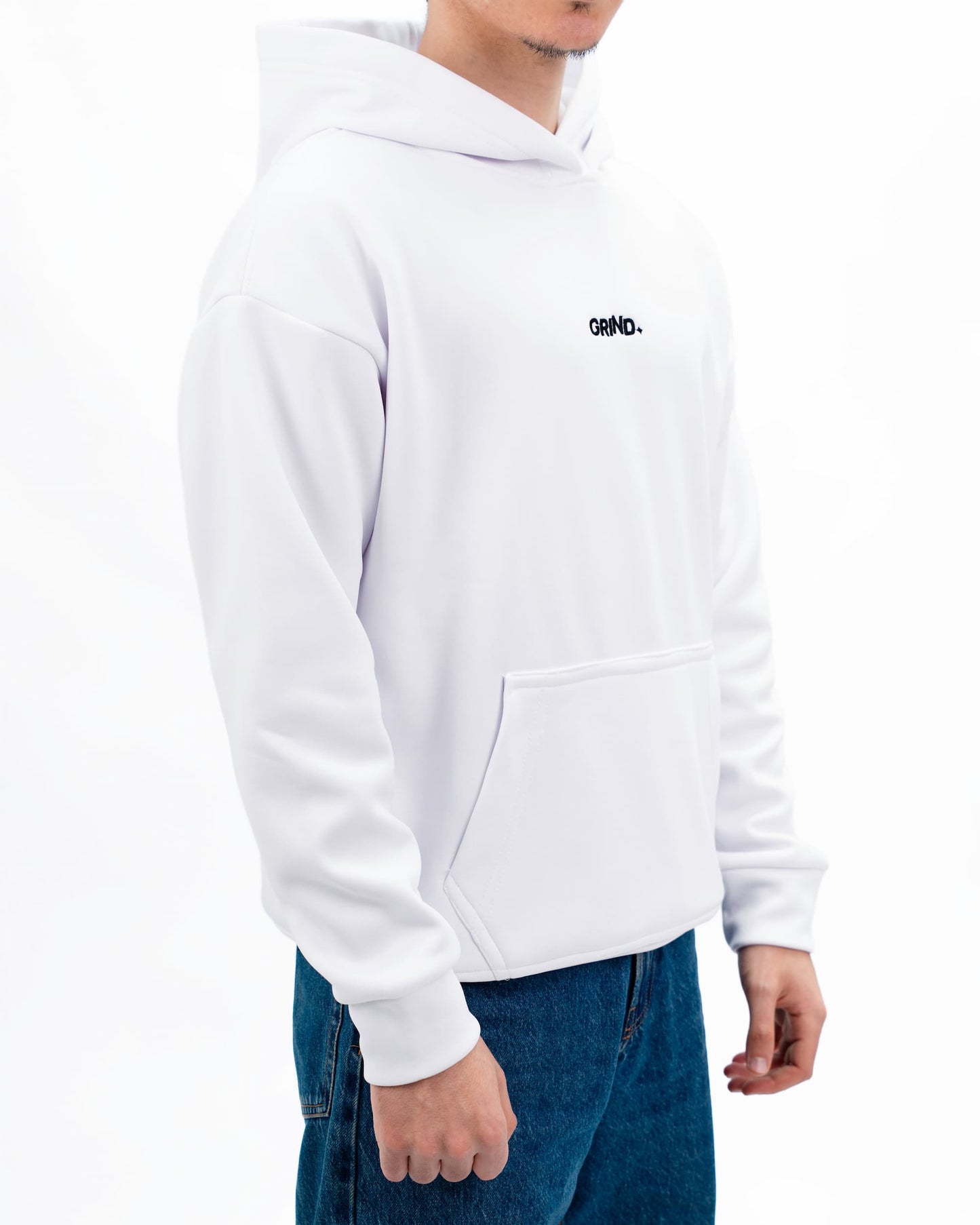 GRIND HOODIE PREMIUM - WHITE