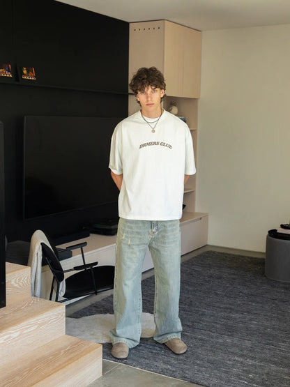 VINTAGE STRIPED POLO SHIRT - SKY BLUE