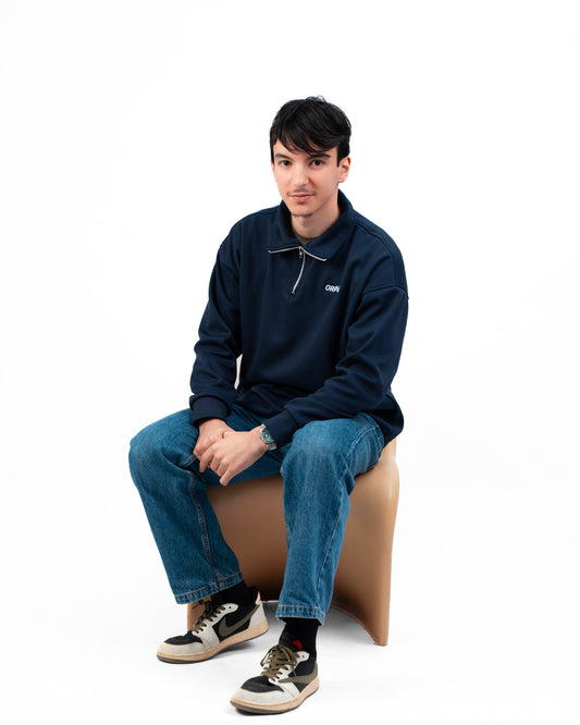 GRIND HALF ZIP PREMIUM - BLUE